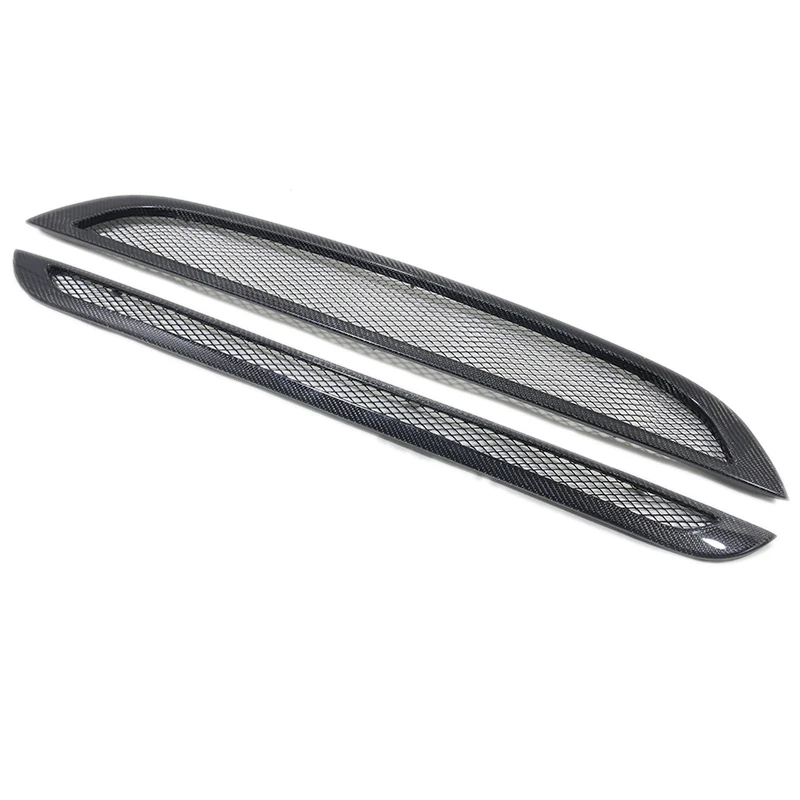 Real Carbon Fiber Front Grille Air Outlet Fence For MINI Cooper One R50 R53 Front Bumper Grill Car Exterior Modification Parts