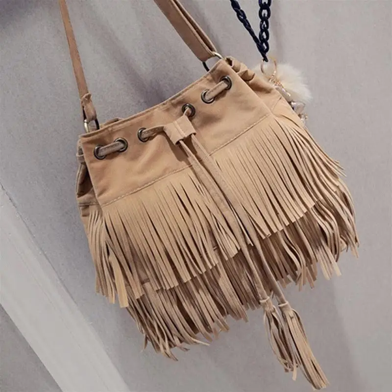 

Suede Fringe Women Messenger Bags Tote Handbag Tassel Shoulder Handbags Crossbody Bag