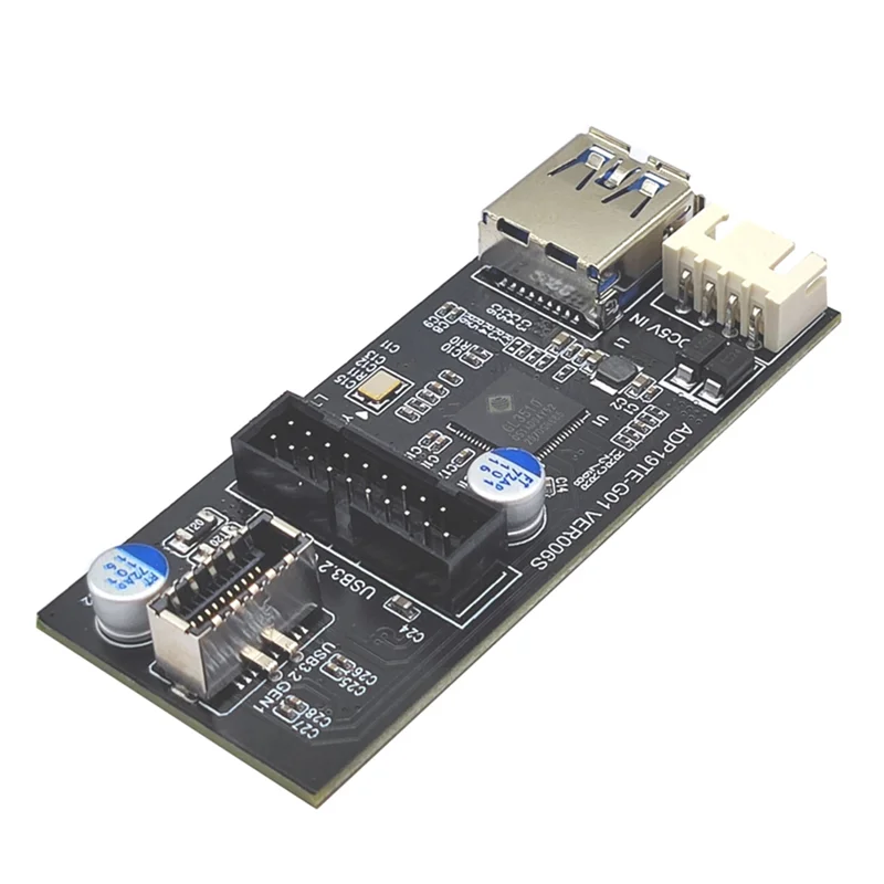 Header 19Pin auf Typ E + Motherboard 1 auf 2 Splitter USB 3.0 Hub(A)_QWE