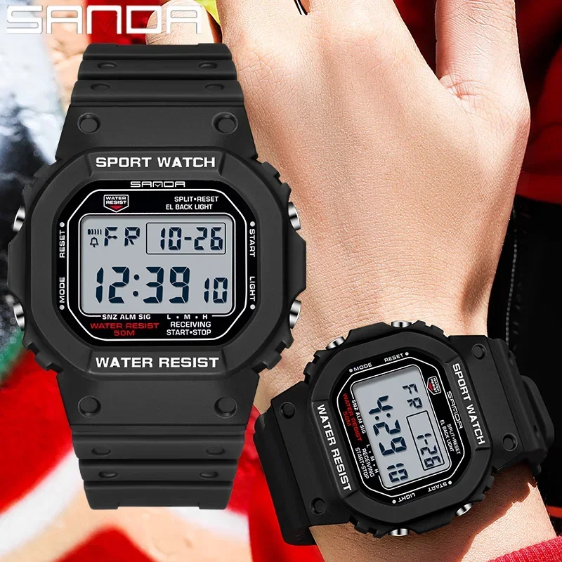 SANDA G-Style Military Outdoor Sport Male Watch Watches For men Running Stopwatch Electronic Clock LED Digital Men's Watches