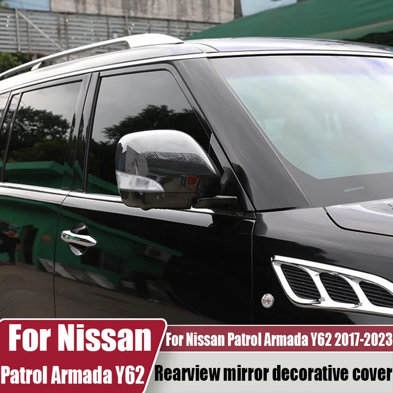 

Декоративная накладка на зеркало заднего вида для Nissan Patrol Armada Y62 2017-2023, элементы внешнего декора автомобиля, детали для модификации, ABS