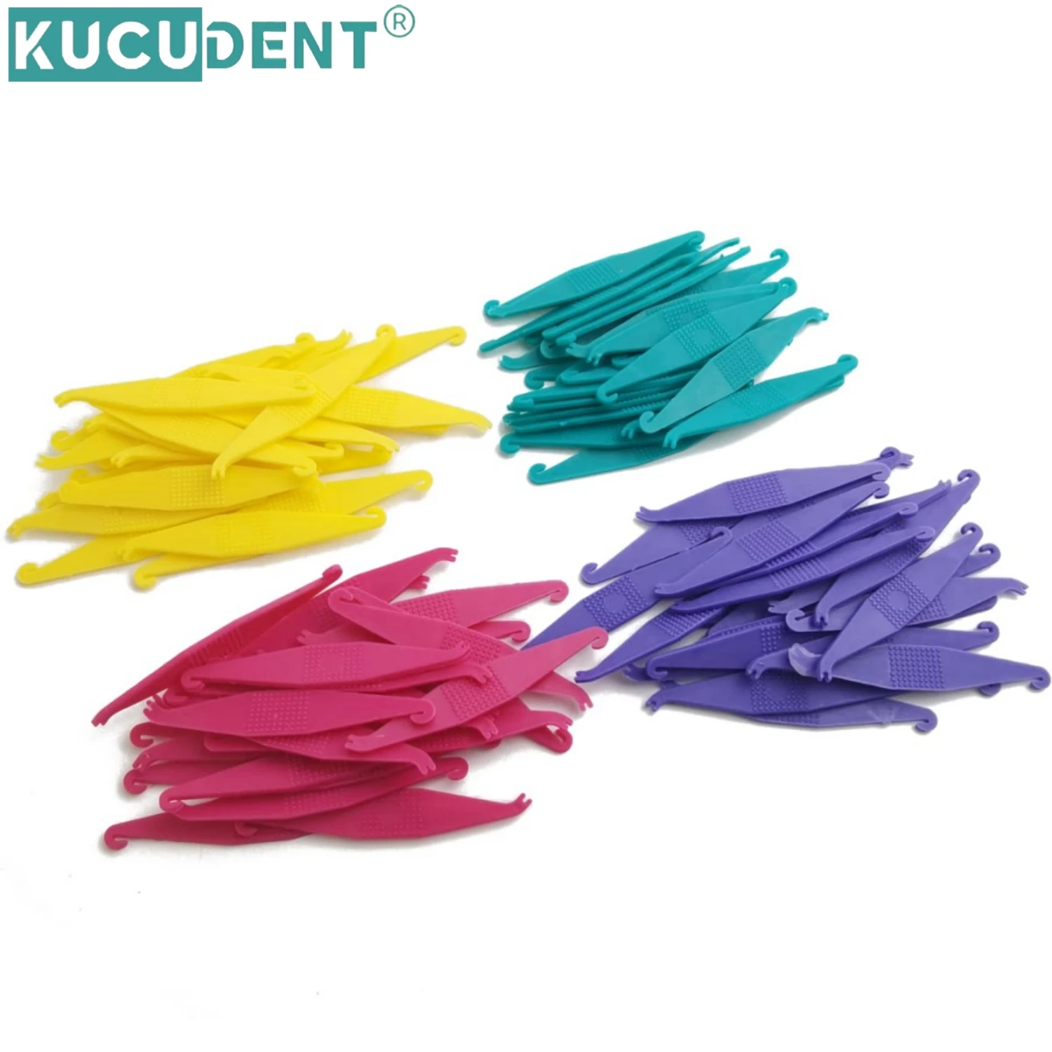 KUCUDENT Disposable Elastic Placer Dental Orthodontic Placing Hook for Braces Elastomeric Ligature Ties Ring Retractor Tools