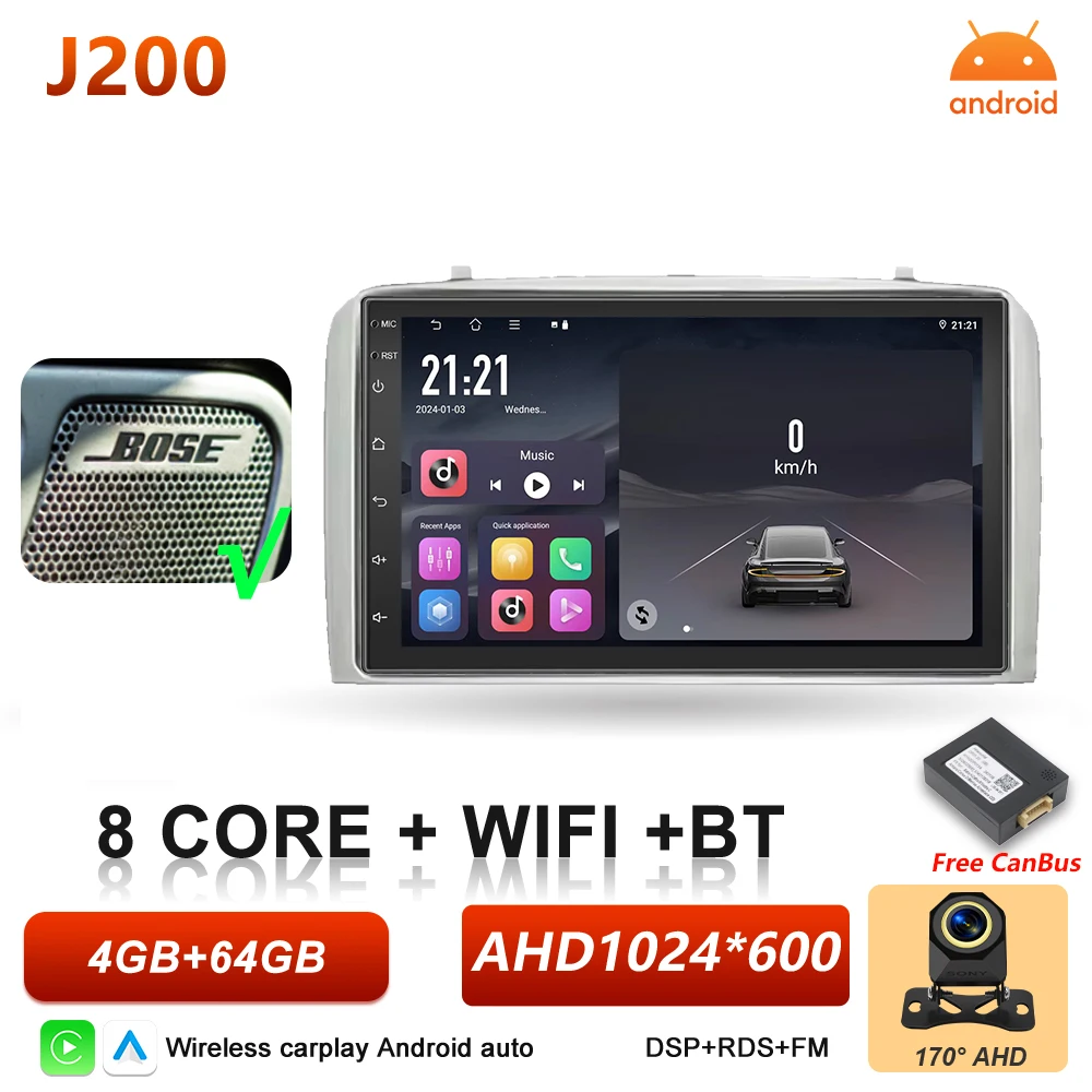Android 16 Auto autoradio voor Alfa Romeo 147 GT 937 2000-2010 Carplay Multimedia Videospeler Stereo DSP GPS Navigatie BT Wifi - afbeelding 1