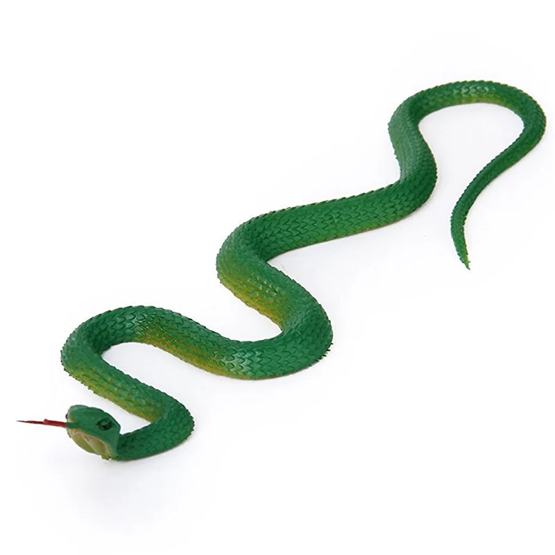 WOWFU-5X Simulatie Zacht Plastic Slang Simulatie Slang Rubberen Tip - Groen