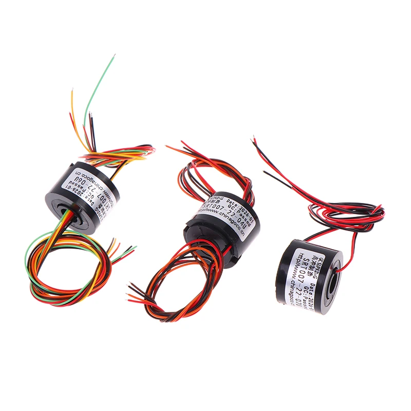 Through Hole Slip Ring Conductive Ring, Electric Brush Miniature Hollow Shaft 5mm/7mm 2-channel 4-channel 6-channel Wire 2A