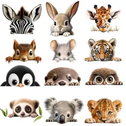 2PCS 15CM Cute Cartoon Animal Series Hot Transfer Printing Stickers for Ethylene Fashion New DIY Clothes Hats Washable Stickers