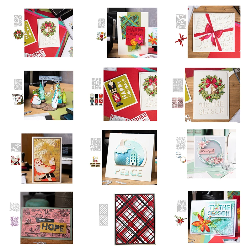 

Christmas Santa Series Metal Cutting Dies Mold Diy Embossing Dies Cutter Craft Paper Card Scrapbooking Making 2022 New Arriving