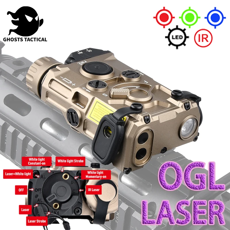 

OGL Red Dot Blue Green infrared Pointer EOTEC Tactical Weapon Airsoft Fit 20mm Rail Visible aiming IR On gun Hunting Scout Laser