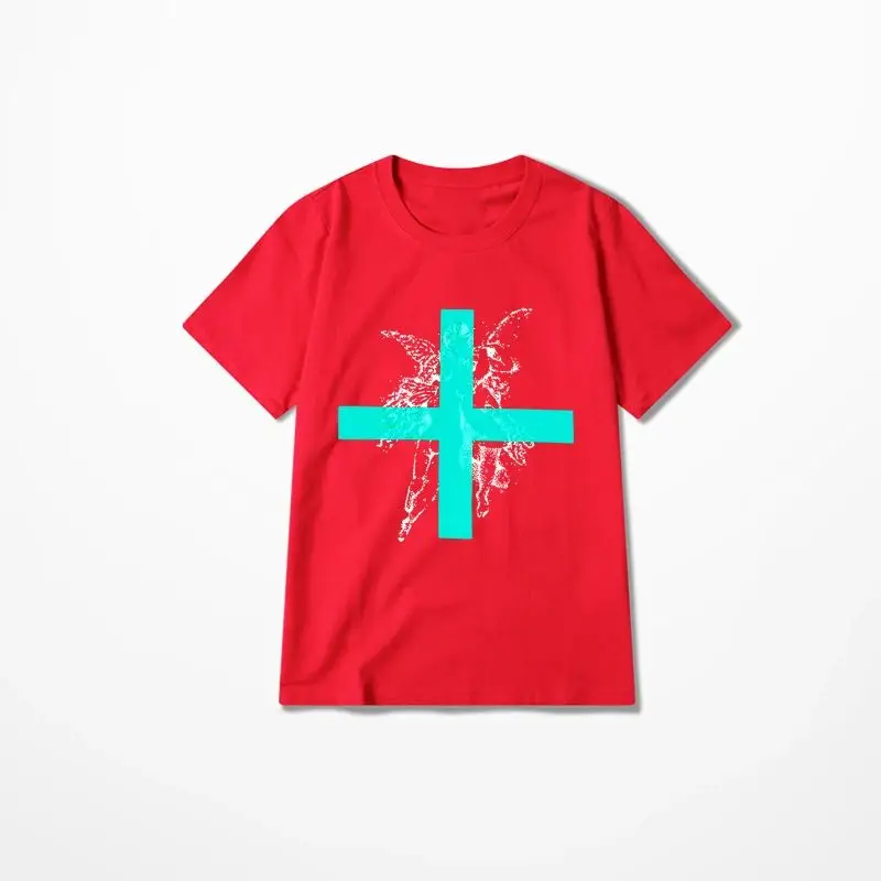Cross Y2K T-Shirt Hip-Hop Oversized Punk Tee Vintage Grunge Goth Einzigartiges Kurzarm-Mode-Casual-Lose-Streetwear Unisex – Detail 5