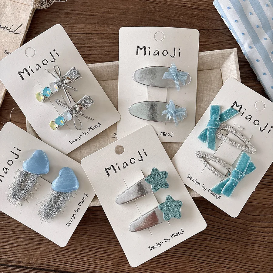 pinza-para-el-pelo-infantil-coreana-azul-dulce-con-lazo-clip-de-presion-versatil-plateado-para-flequillo-de-ninas-estilo-dulce-y-moderno