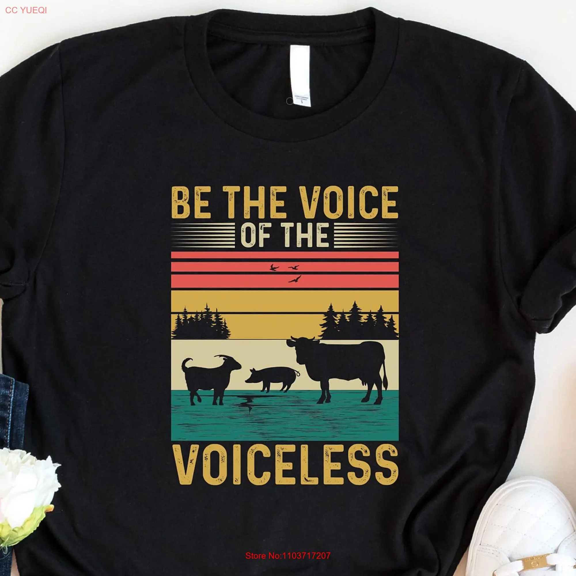 Футболка с надписью Be The Voice Of voicless, с длинным или коротким рукавом