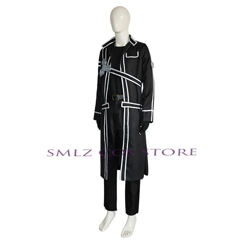 Kazuto Kirigaya Cosplay Anime Sword Art Online Costume Jacket Shirt Pants trench Kirito Uniform Wig Suit Party Outfit for Man