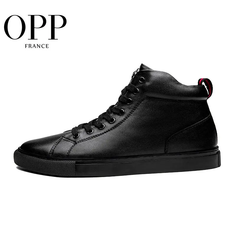 2023 High Top Cow Shoes Zip Lace-up Sneakers da uomo in pelle stivaletti Punk per uomo Hook & Loop Shoes stivali da moto Tactic