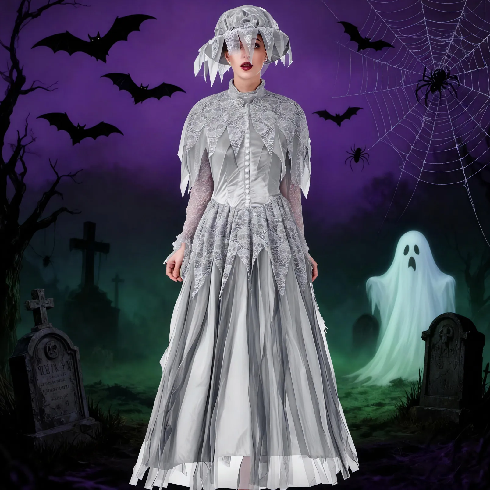 

Kaitian loween Cosplay Performance Dr Role-plang Princ Ghost Child Parental Clothing Retro Sle Children's Costume