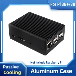 Raspberry Pi 3 Alumimum Case Passive Cooling Armor Metal Shell with Thermal Pad Heat Sink for Raspberry Pi 3 Model B+ 3B