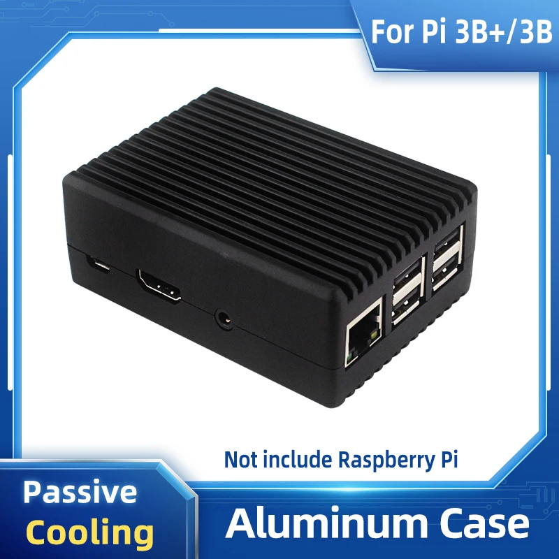 Obudowa aluminiowa Raspberry Pi 3 z pasywnym chłodzeniem i metalową osłoną z radiatorem termicznym dla Raspberry Pi 3 Model B+ 3B