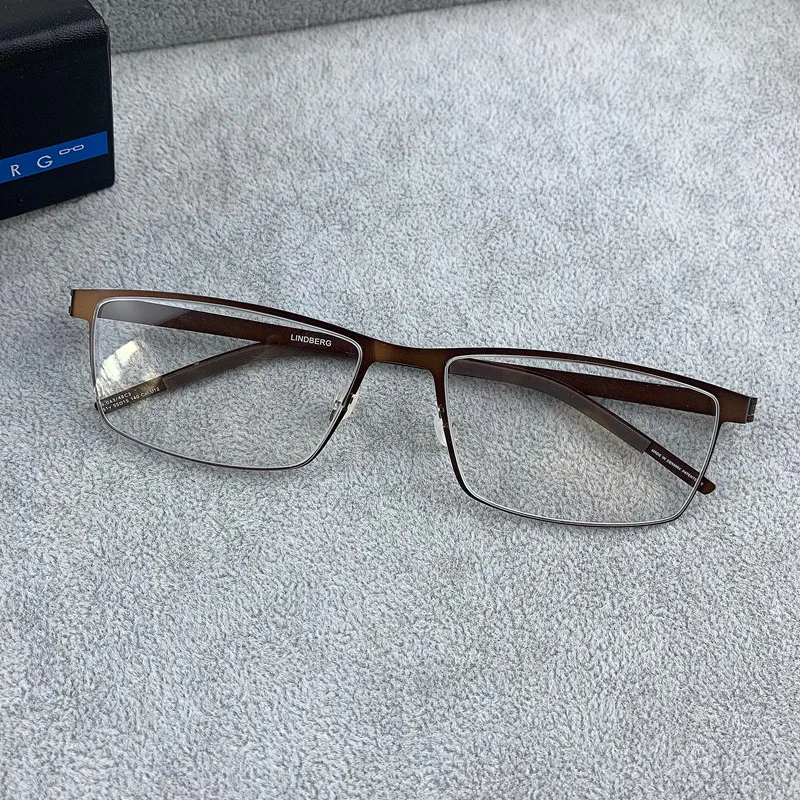 Pure Titanium Square Large Frame Myopia Frame 9519 Men's Business Simple Frame with Anti-blue Light and Anti-fatigue