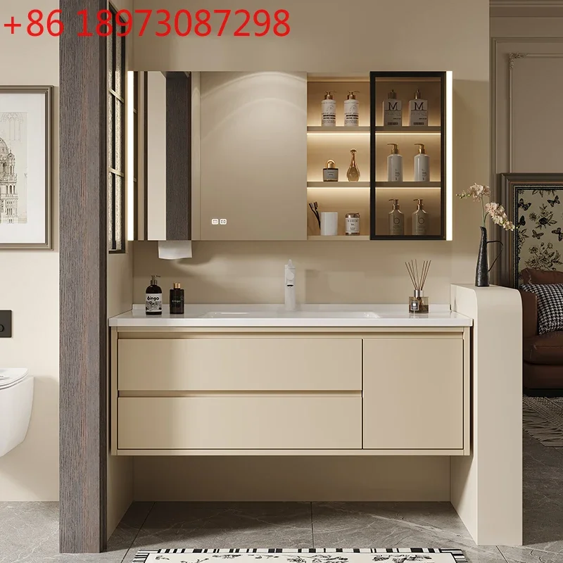 

Bathroom antique ceramic integrated basin bathroom cabinet combination bathroom hand and face washing table basin cabinet