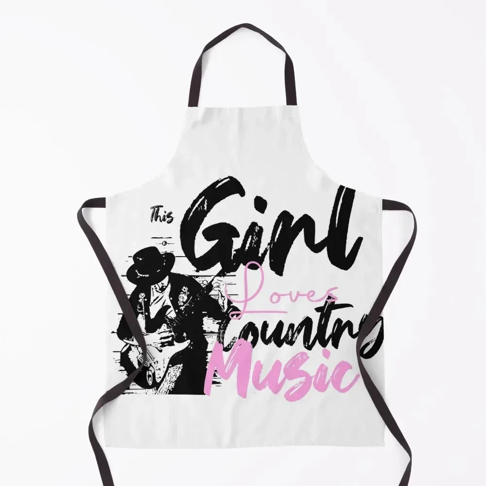 

This Girl Loves Country Music Apron chef for man For Woman beauty master Apron