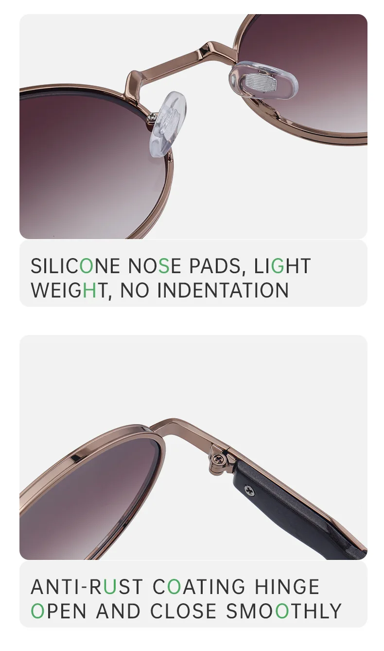 Small Oval Metal Sunglasses Women 2025 NEW Luxury Brand Fashion Round Frame Sun Glasses Men Retro Shades Unisex Eyewear UV400