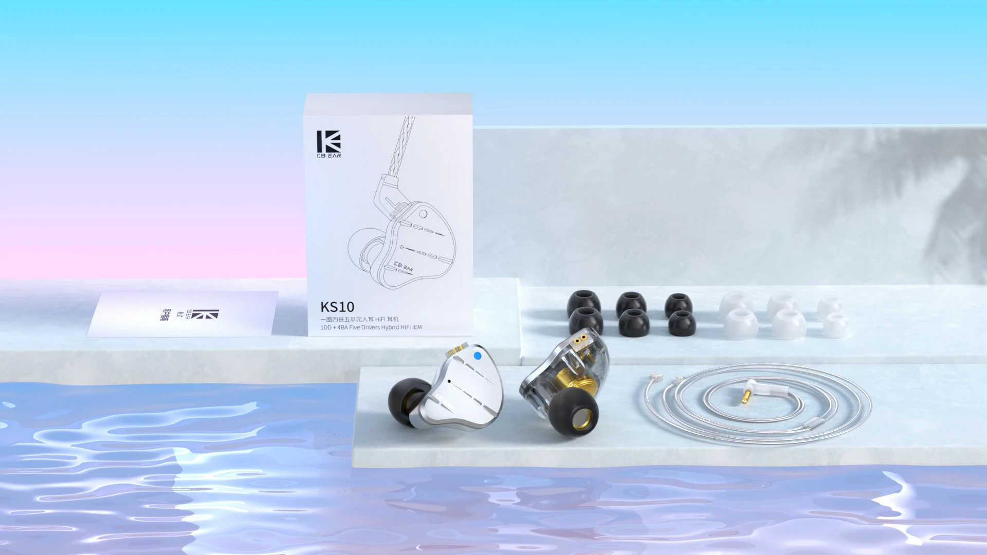 Imagem -06 - Kbear-metal Hybrid in Ear Earphones Ks10 Headphones Monitor Earbuds com Cancelamento de Ruído Hifi Bass Sport Gaming Headsets 1dd Mais 4ba Iem