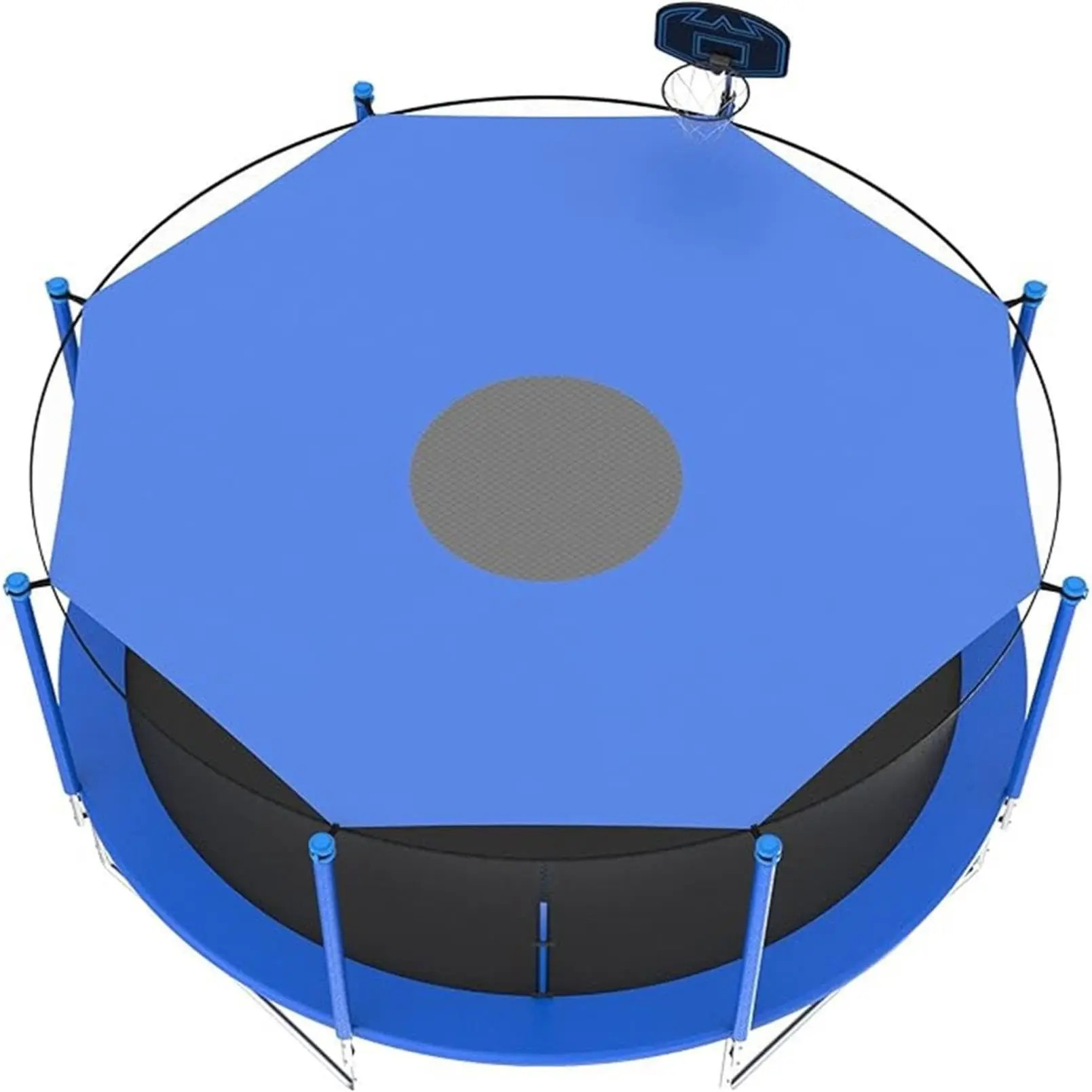 Trampoline Sun Shade Cover 8/10/12/14/16ft，Trampoline Awning, Trampoline tent cover for indoor or outdoor trampolines，Sunshade