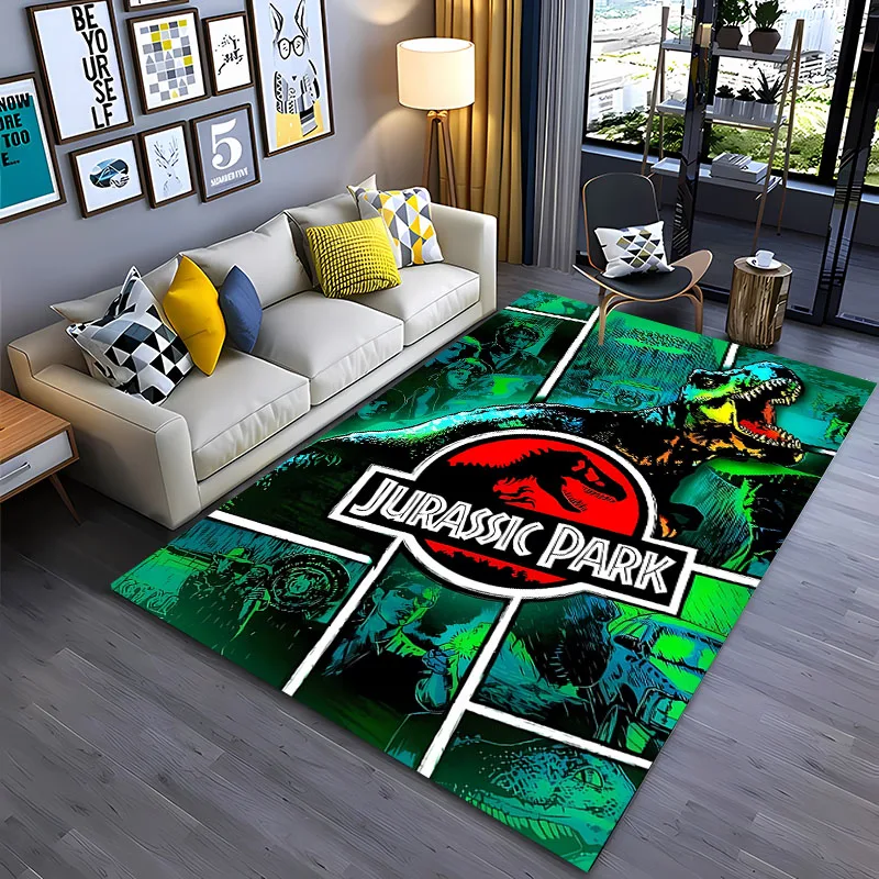 Ferocious Dinosaur J-Jurassic Park HD Carpet for Living Room Bedroom Sofa Doormat Kitchen Floor Tapete Anti-slip Decor  Alfombra