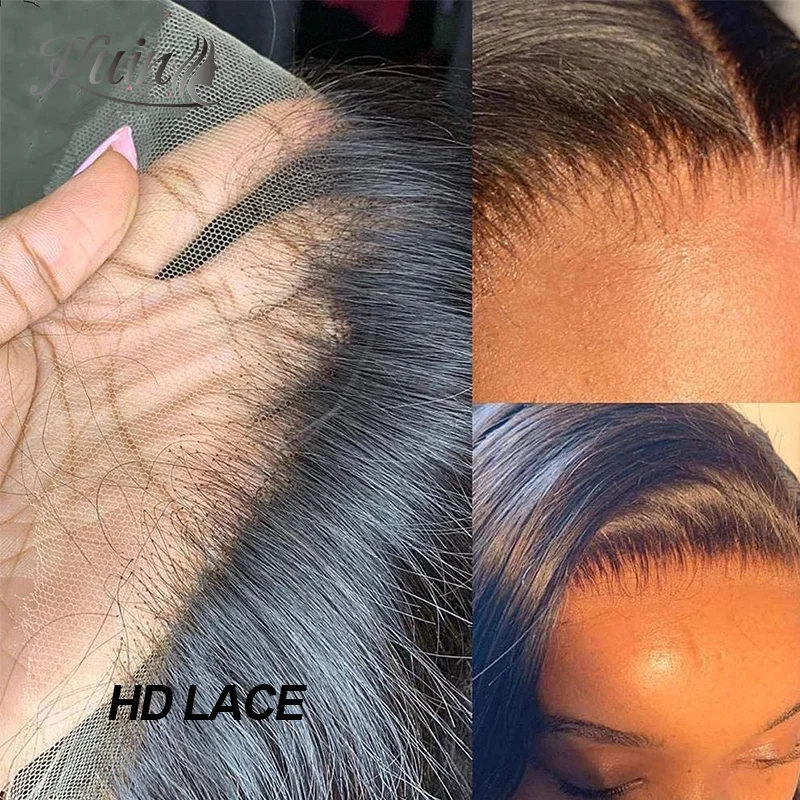 HD Lace Frontal 13x4 Ear To Ear Frontal Pre Plucked Hairline Virgin Straight Human Hair NaturaI Invisible Melt Skin Free Part