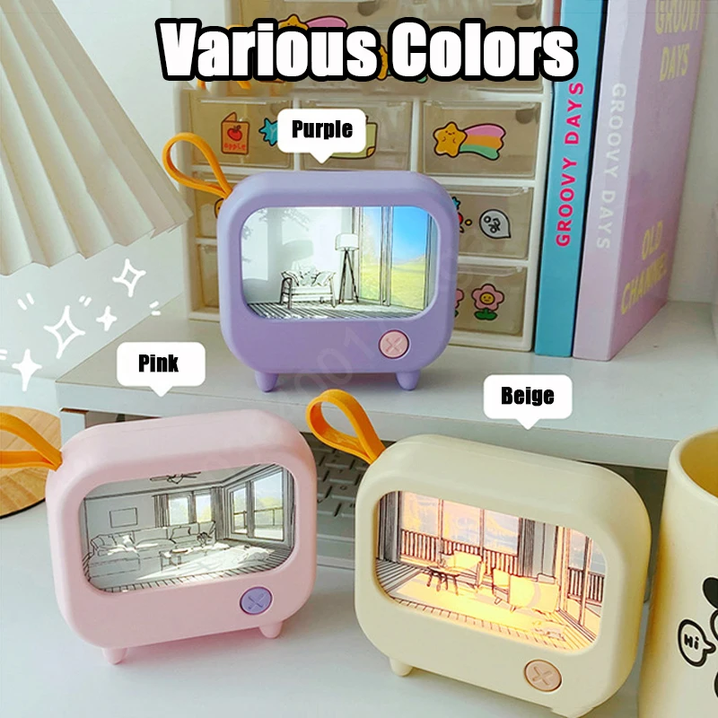 Rechargeable TV Lighting Painting Bedroom Bedside Night Light Warm Children\'s Learning Table LED Lighting Painting Art Desk Lam