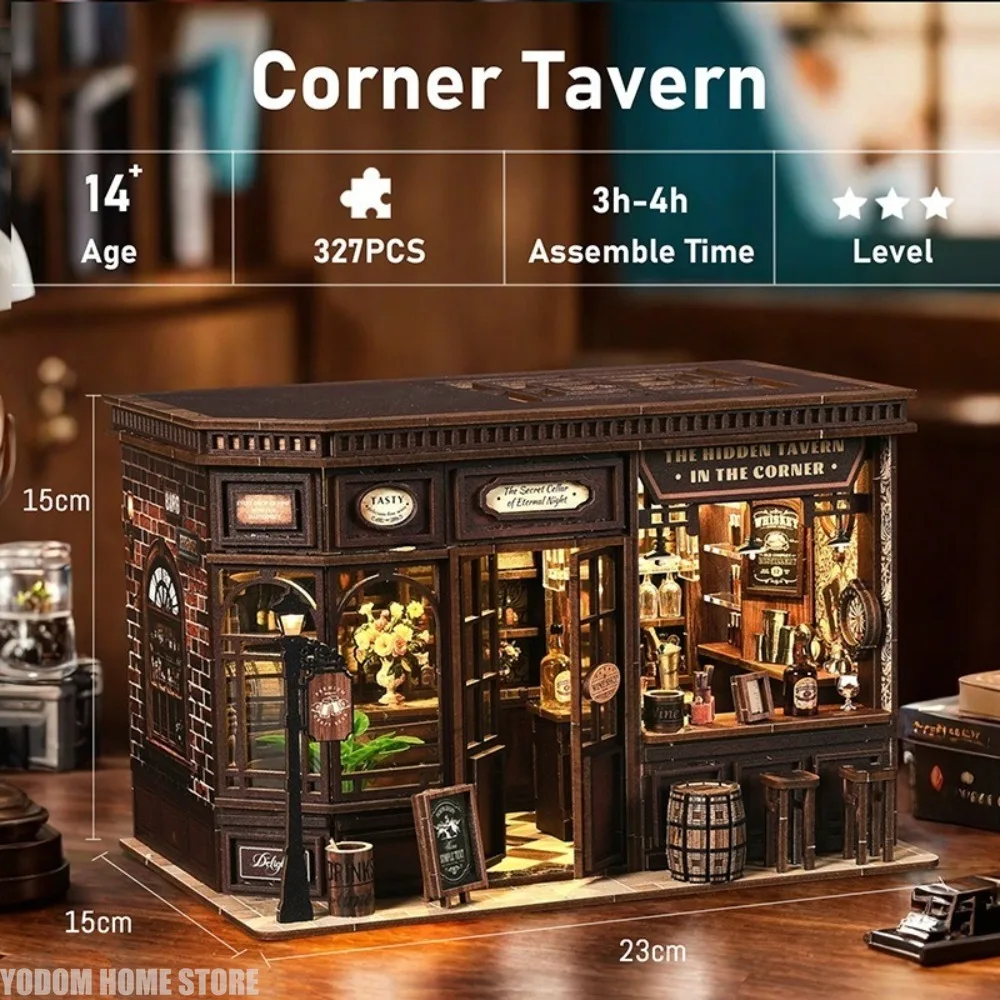 

DIY Doll Houses Miniature Assembly Model Kit 3D Puzzle With Light Furniture Cottage Dollhouse for Friends Christmas Gifts
