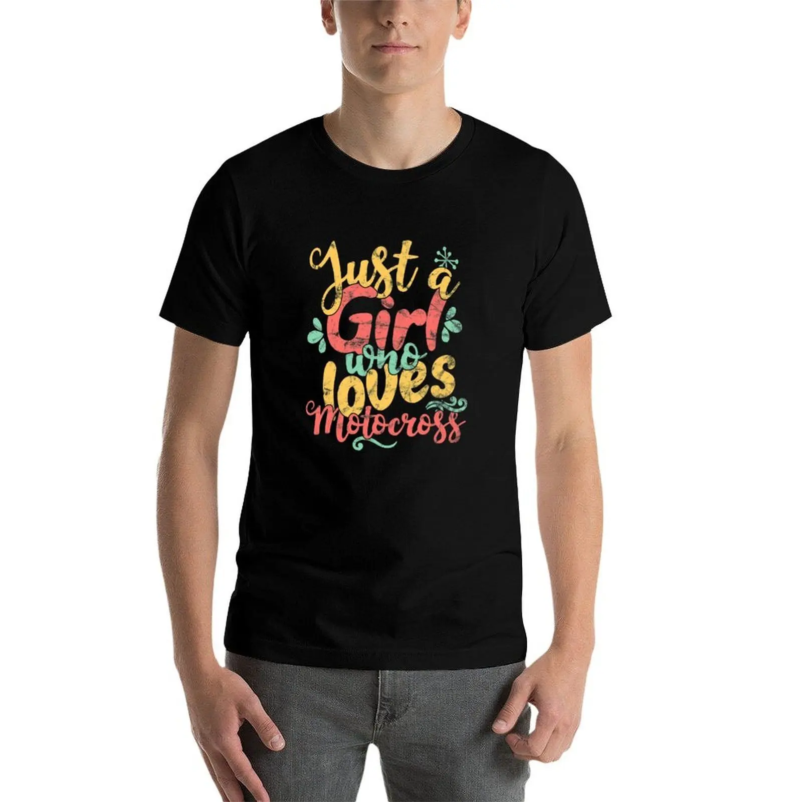 Just A Girl Who Loves Motocross Bike Gift graphic T-Shirt t shirt man casual mens graphic t shirts T-Shirt