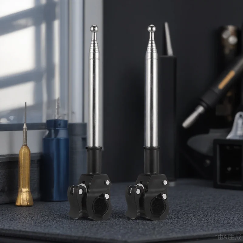 

2Pcs Bike Motorcycle Handlebar Mount Flagpole Stainless Steel Telescopic Retractable Bike Flag Pole Holder Cycling Accessories