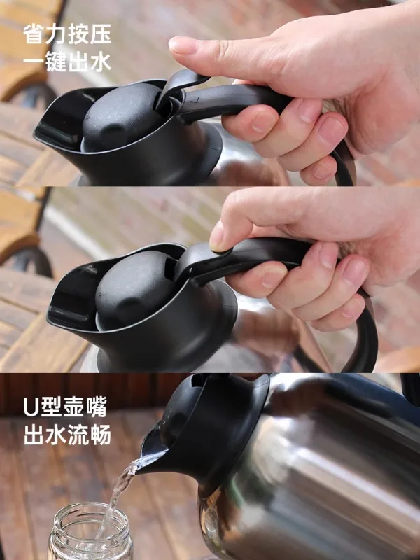 304 stainless steel insulated kettle for household use, car mounted kettle, large capacity hot water bottle