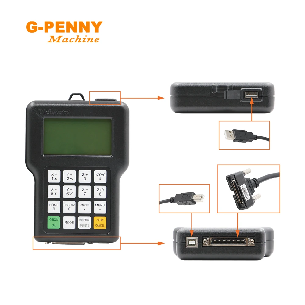 Gratis Ongkir! RichAuto DSP A12 Controller พลาสม่าตัด Motion ควบคุมระบบ Cnc ช่องสัญญาณไร้สาย Router แกะสลัก Handle