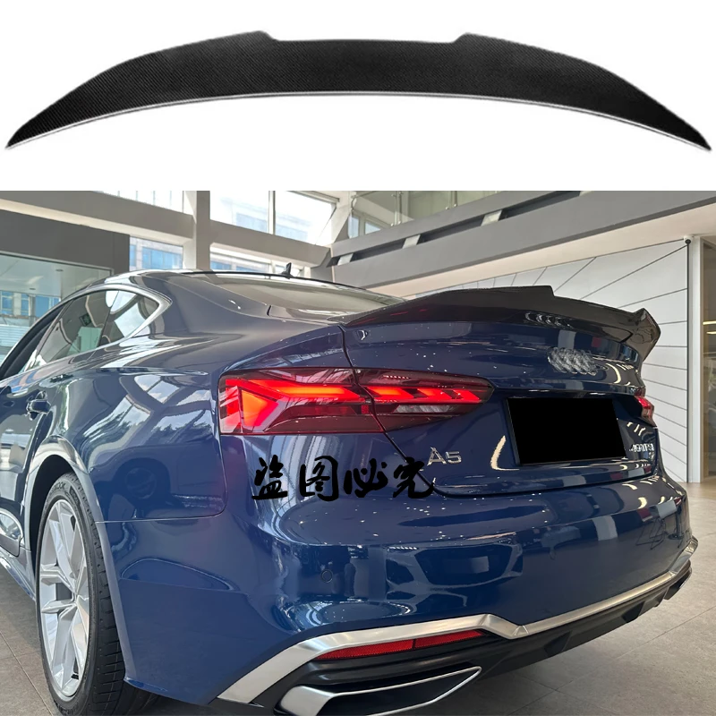 Car Spoiler For Audi A5 S5 RS5 B9 2-4Door Coupe Sportback PSM Style Forged Real Carbon Fiber Trunk Wing 2017 18 19 20 21 22 2023