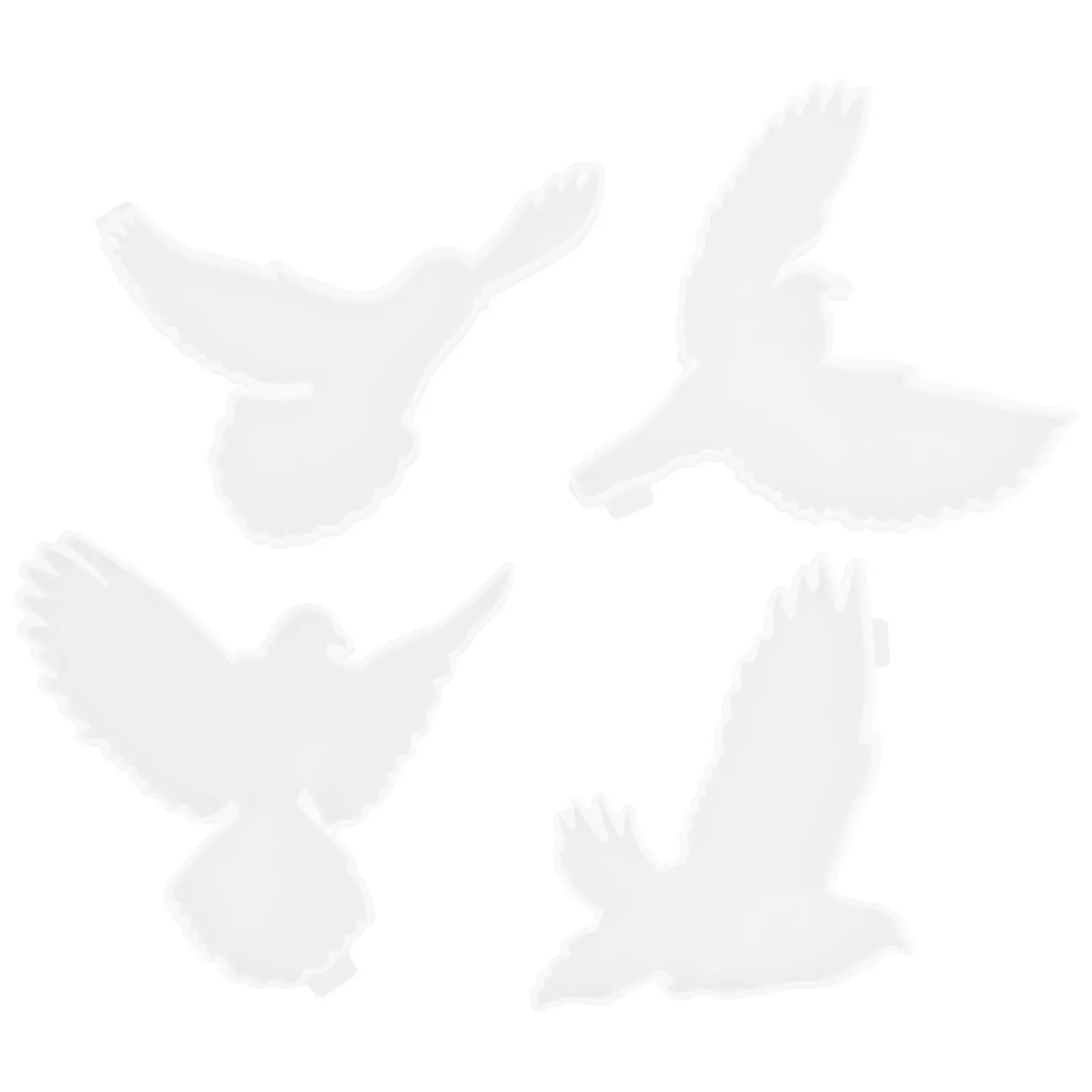 

4pcs Silicone Wall Bird Diy Decorative Craft Making Mold Home Wall Decoration Dried Flowers Accessory Creative Mold For
