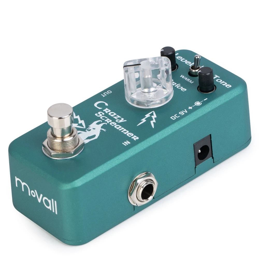 Movall MP-315 Crazy Screamer Classical Overdrive Pedal Effect Hot/Warm Modes True Bypass Electric Guitar Parts & Accessories