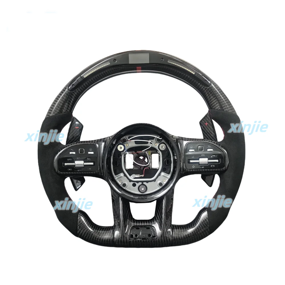 

High Quality Ergonomic Design LED Carbon Fiber Steering Wheel for Benz C63 S W205 W217 W221 C217 W222 AMG Steering Wheel