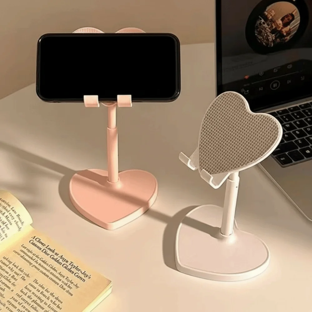 Love Shaped Multifunctional Phone Stand Extendable Adjustable Lifting Foldable Tablet Holder for Live Streaming Desk Use - view 5