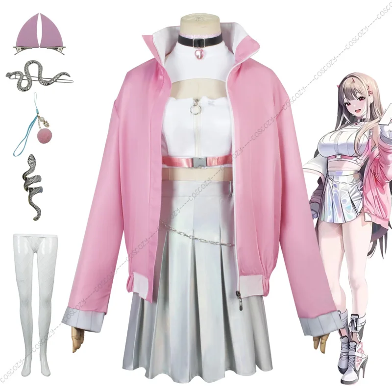 Nikke-女の子のための勝利の女神JKユニフォーム、アニメコスプレスーツ、ジャケット、スカート、帽子、手袋、ハロウィーンのコススーツ