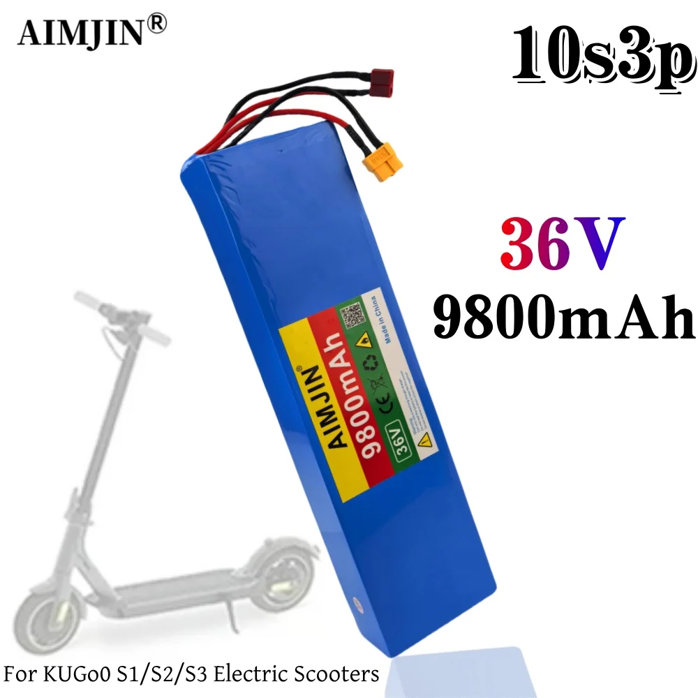 

36V 9800mAH 10S3P 18650 Rechargeable Lithium Battery For kugoo S1/S2/S3 Electric Scooter battery pack