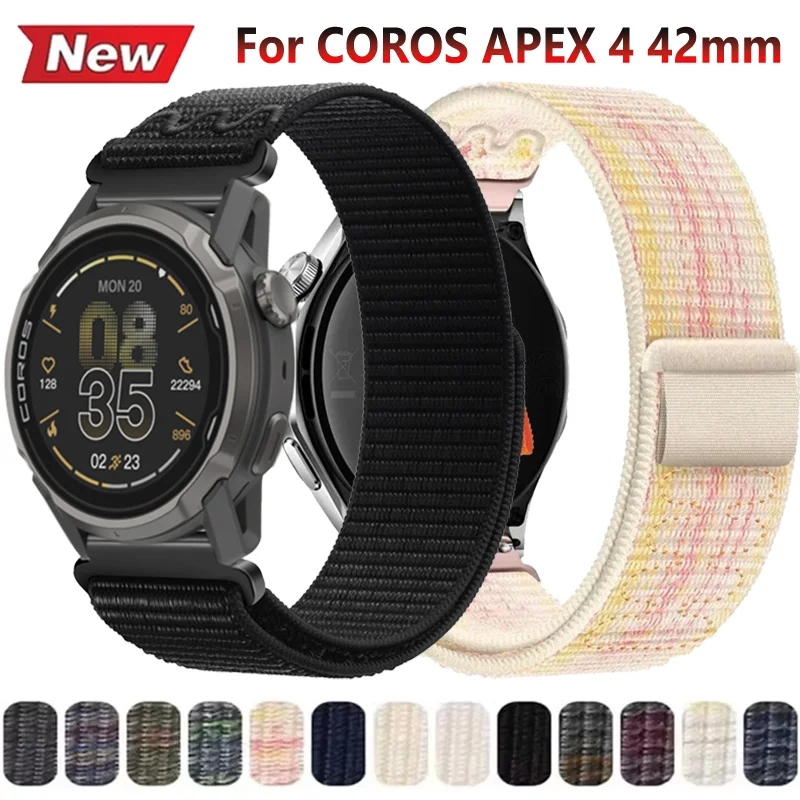 Bracelet à boucle en Nylon 22/20mm, pour Suunto Vertical 2-1/Race 2-1-S/run, montre CMF 3-2-1 Pro/COROS APEX 4 42mm/PACE Pro