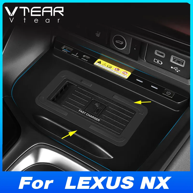 Car Wireless Charger 15w Fast Mobile Phone Wireless Charging Panel Holder For Lexus NX 350 Modification Accessories 2022 2023