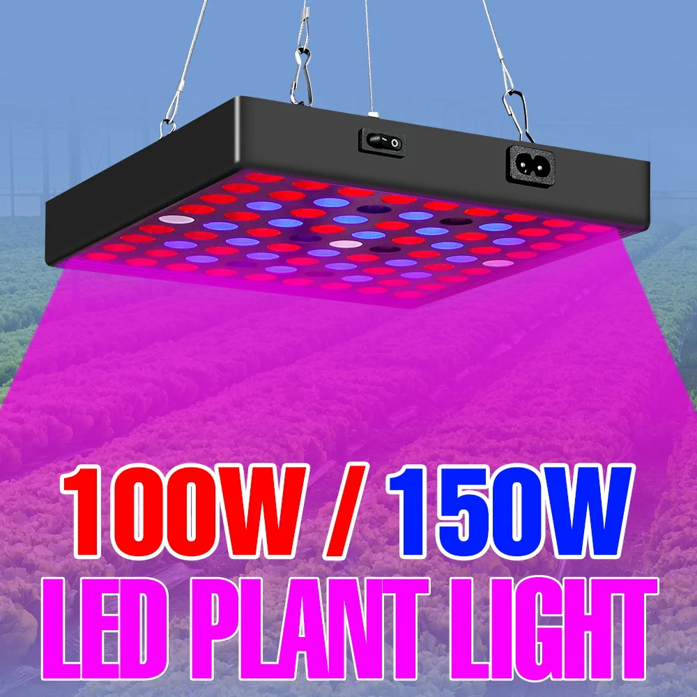 

200W LED Plant Grow Light Full Spectrum Succulent Cultivate Lamp Greenhouse Tent Hydroponics Flowers Fruit Vegs Fill Lighting