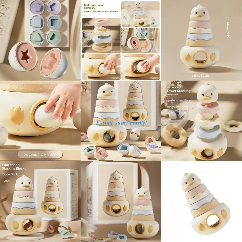 

090B Children Hands-On Rainbow Tower Toy Set Teaching Aids for Early Education