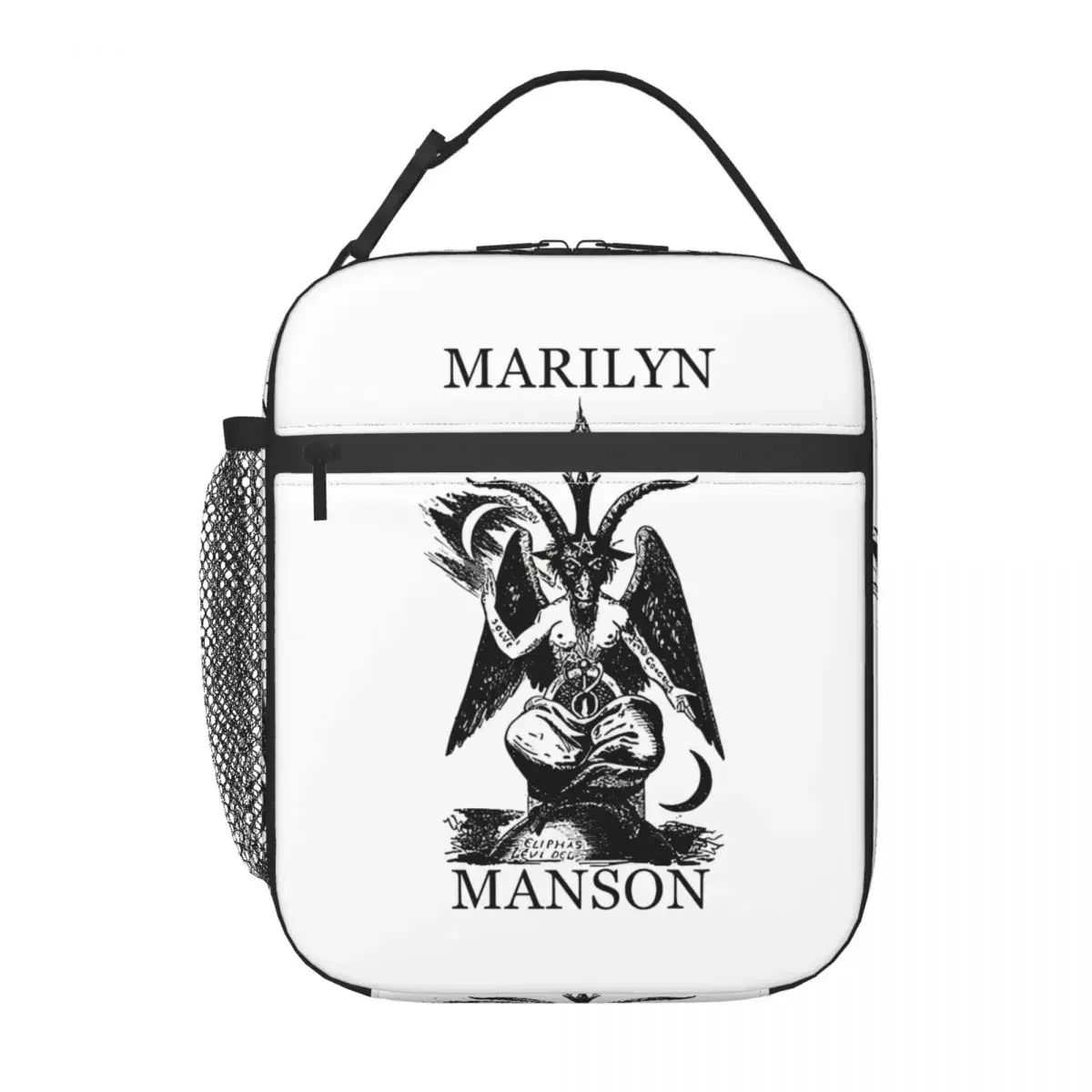 Gothic Marilyn Manson Thermal Insulated Lunch Bag for School Portable Food Bag Thermal Cooler Lunch Boxes