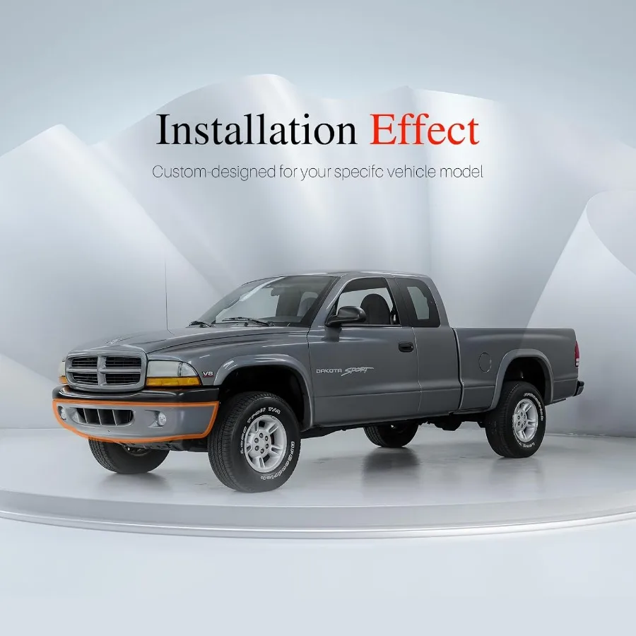 غطاء المصد الأمامي السفلي باللون الرمادي لـ 2001-2004 دودج داكوتا يناسب CH1000348 55076531AC جديد متين للسيارات الخارجية Upg