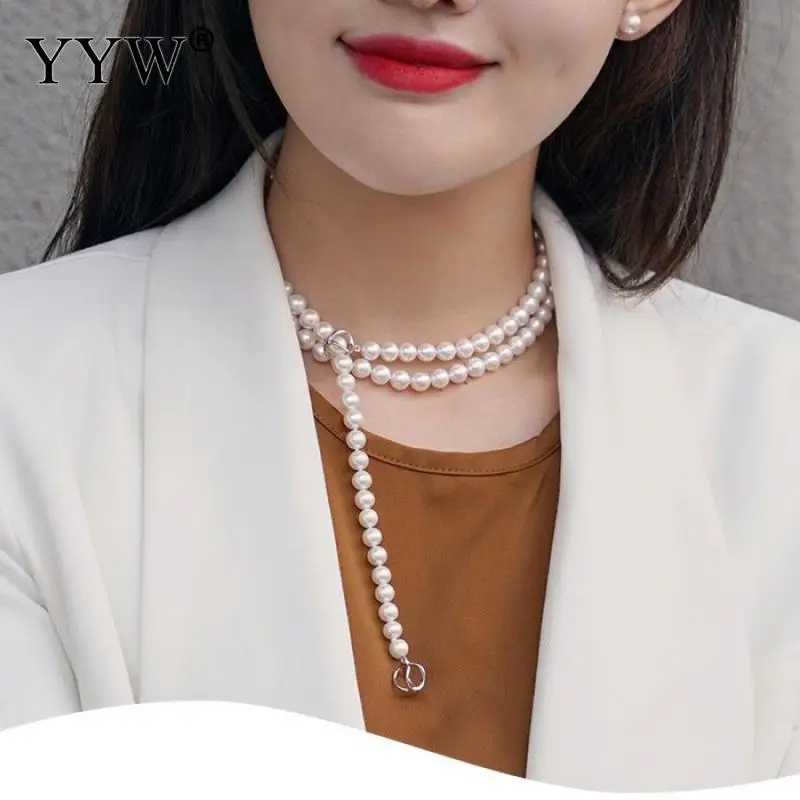 Luxury Pearl Necklace Natural Freshwater Pearls Fashion Long Sweater Chain For Women Engagement Gift Sold Per 92cm Strand