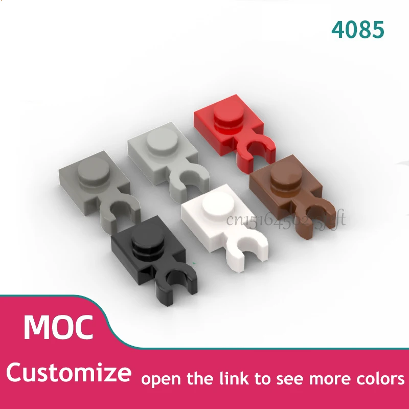 100pcs Compatible MOC Brick Parts 60897 4085 Plate Special 1 x 1 with Clip Vertical Building Block Particle DIY Assmble Kid Toy