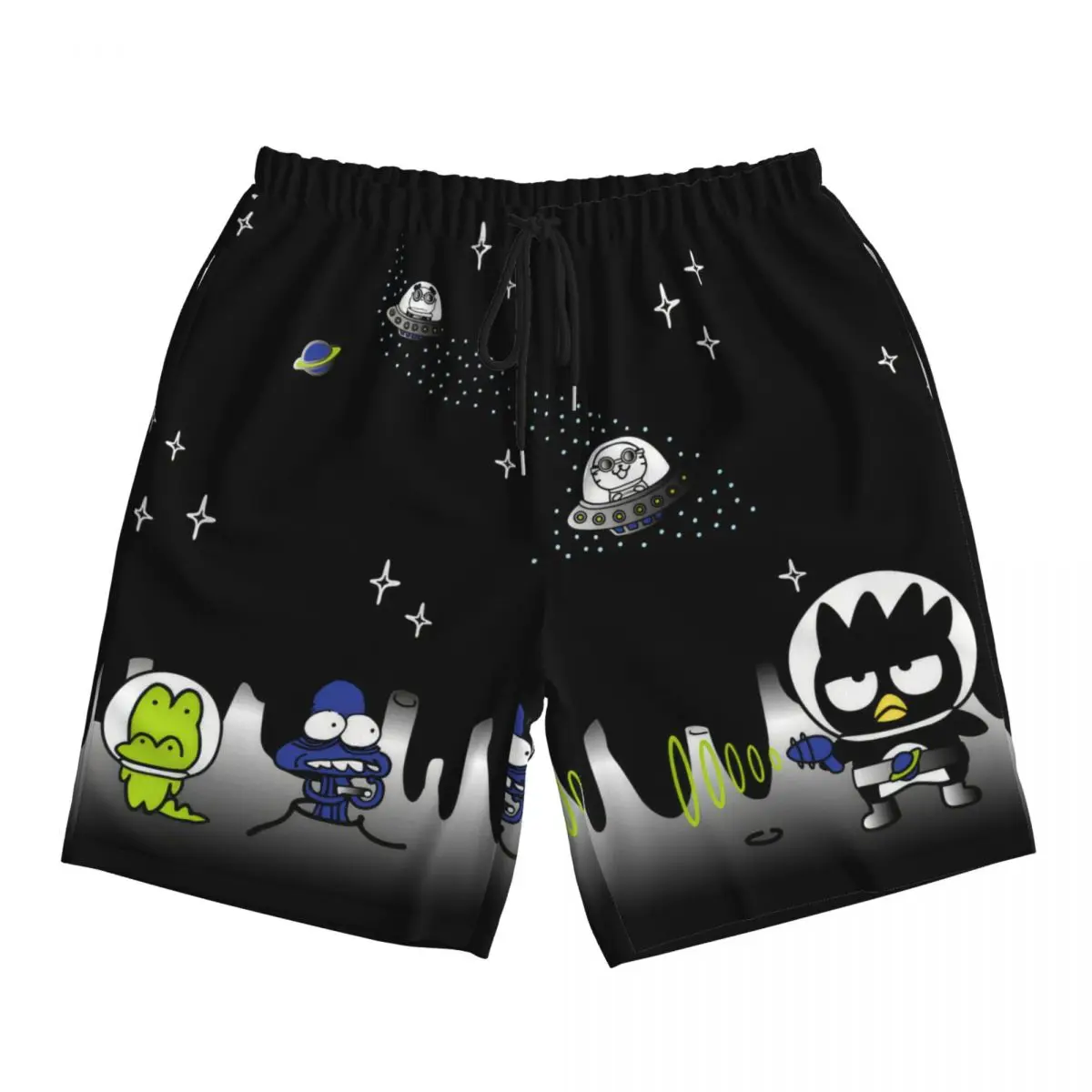 

Милый мультфильм Badtz Maru Penguin, уличная одежда для плавания, женские плавки, пляжные шорты с принтом, новые летние мужские шорты